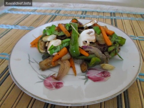 Mushroom-Capsicum Salad An Indian Style Mushroom-Capsicum Salad