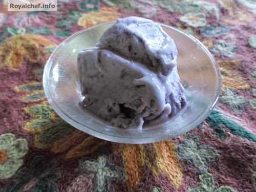 An icecream prepared using the Black Plum