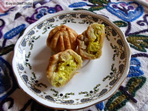 Cheese-Corn Modak Modak prepared using a Stuffing of Cheese and Corn