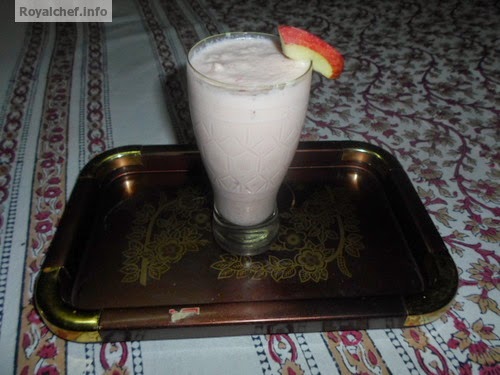 Apple- Strawberry Milk Shake A simple apple- strawberry Milk Shake prepared at home
