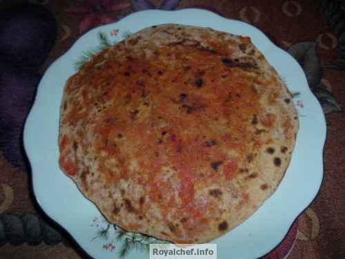 Paratha using carrot stuffing