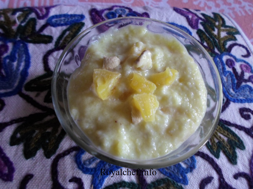 Pineapple Coconut Pudding - Marathi