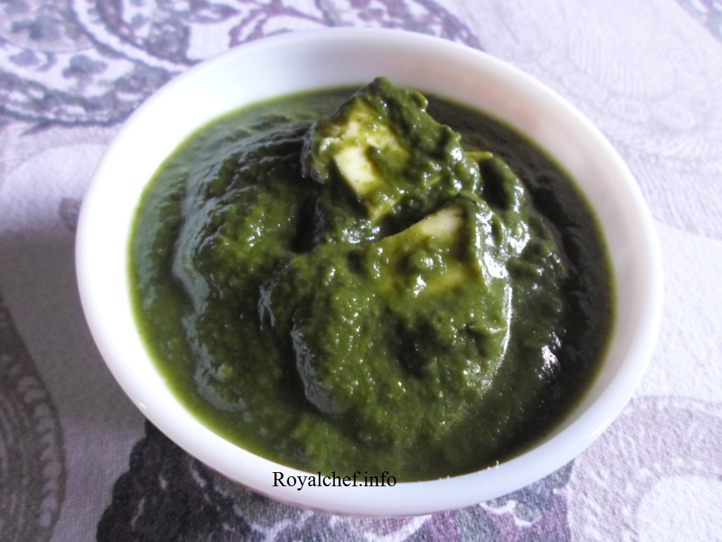 Palak Paneer in Marathi