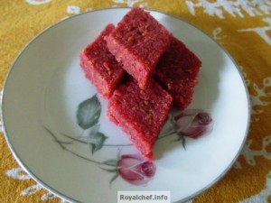 Coconut Beetroot Barfi