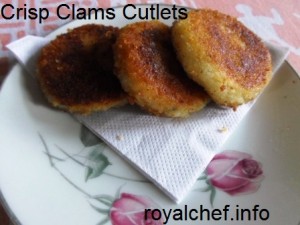 Konkani Style Clams Cutlets