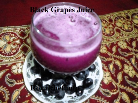 Fresh Black Grapes Juice