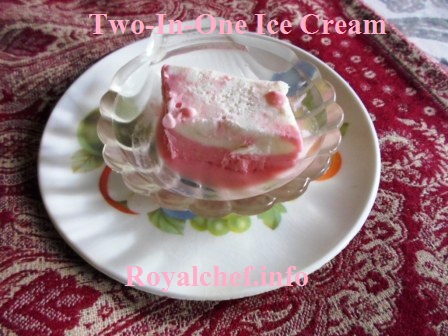 Two-In-One Ice Cream with two flavors
