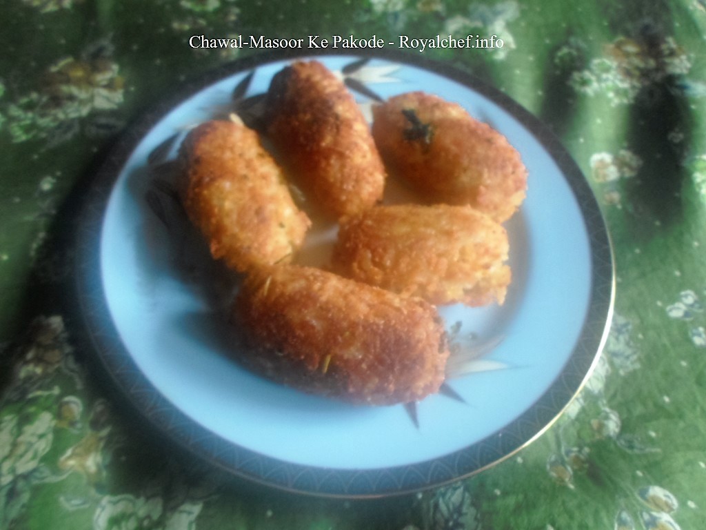 Chawal-Masoor Rolls Ke Pakode