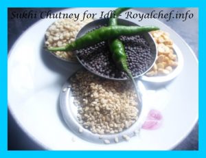 Dry Chutney for Idli 