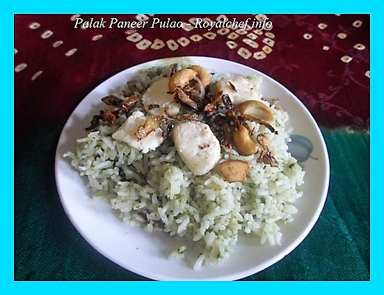 Palak Paneer Pulao-Biryani