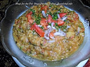 Bhaji for the Pav-Bhaji Biryani 