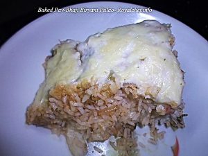 Baked Pav Bhaji Biryani