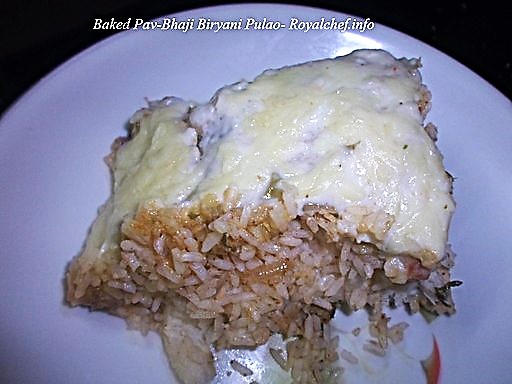 Baked Pav Bhaji Biryani