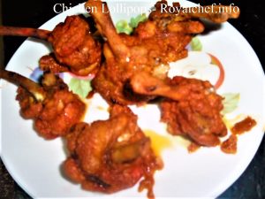 Indian Style Masaledar Chicken Lollipop.