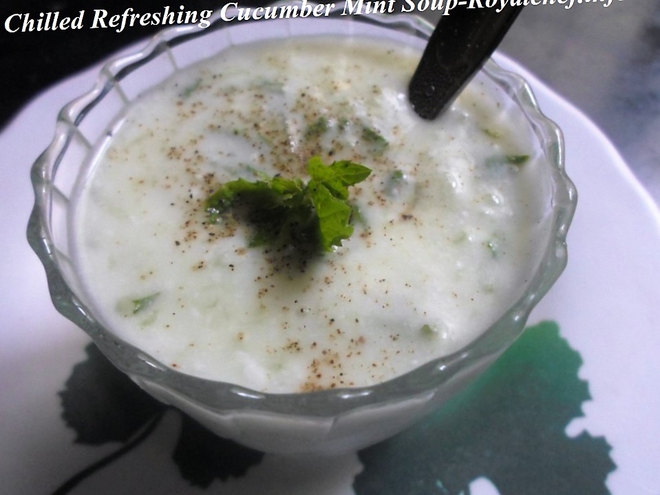 Chilled Refreshing Cucumber Mint Soup