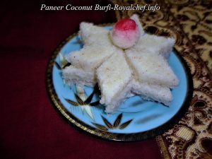 Paneer Nariyal Burfi