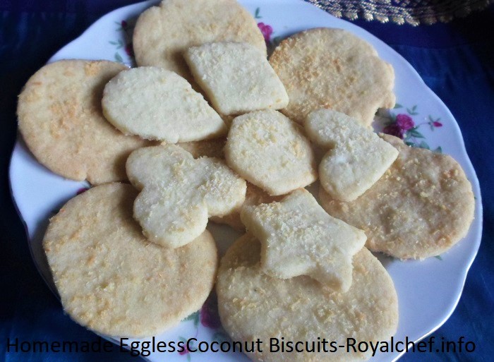 Eggless Coconut Biscuits