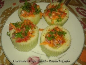 Kakdi or Cucumber Cups Salad 