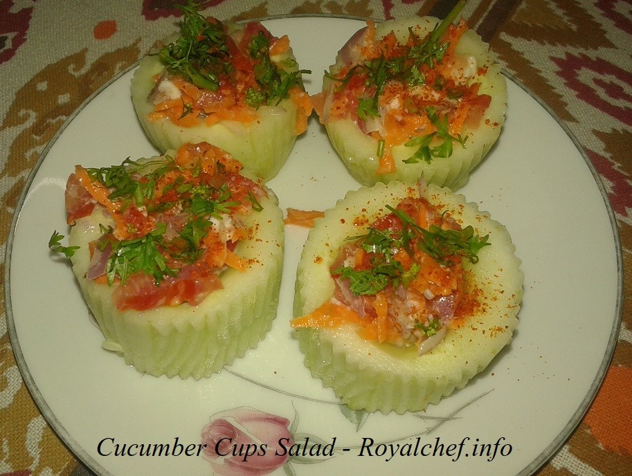 Kakdi or Cucumber Cups Salad