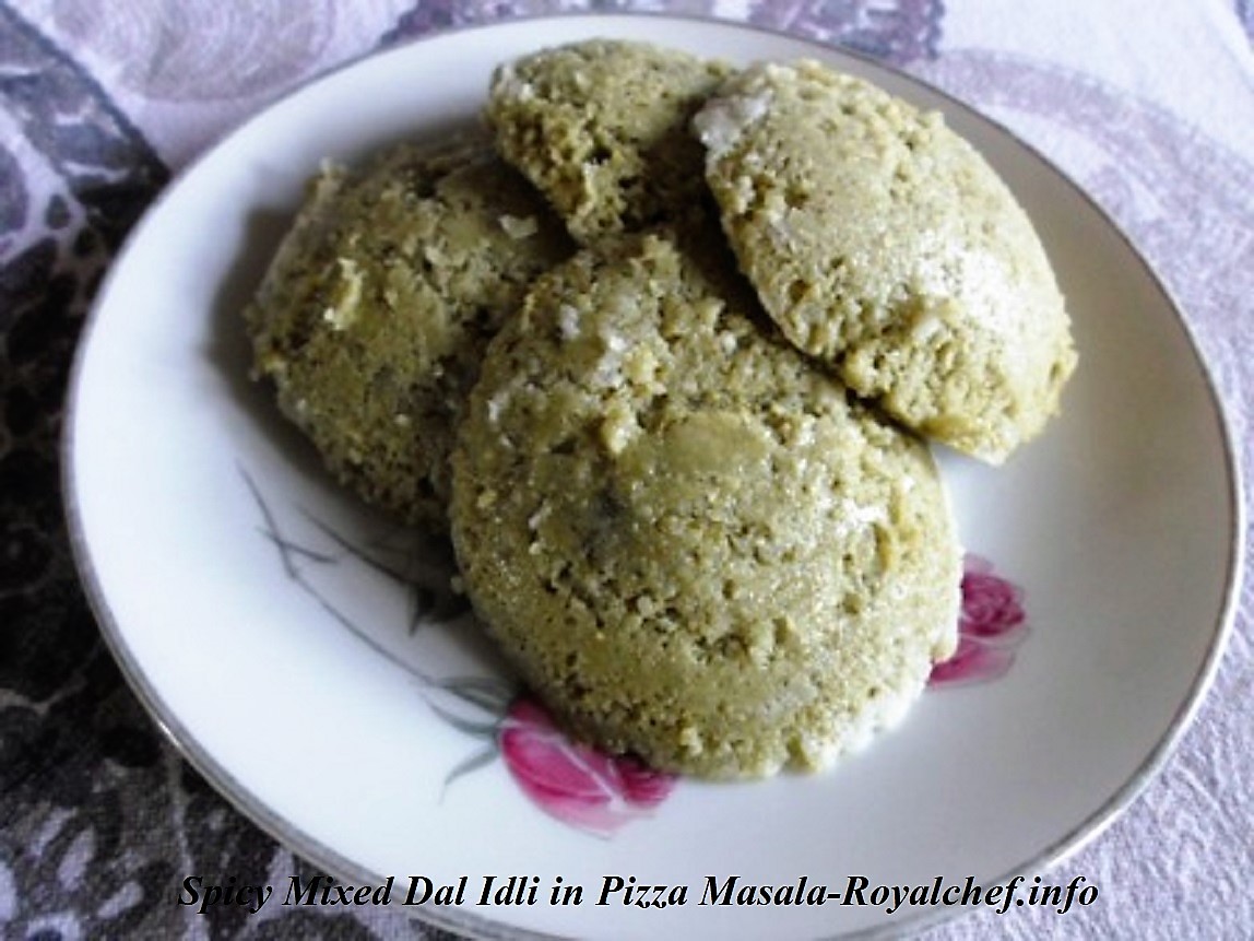 Spicy Mixed Dal Idli in Pizza Masala and Garam Masala