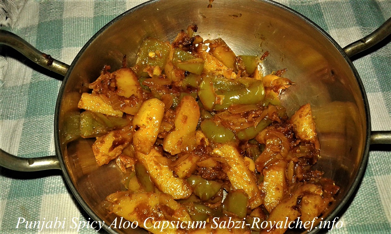 Punjabi Spicy Potato Capsicum Sabzi