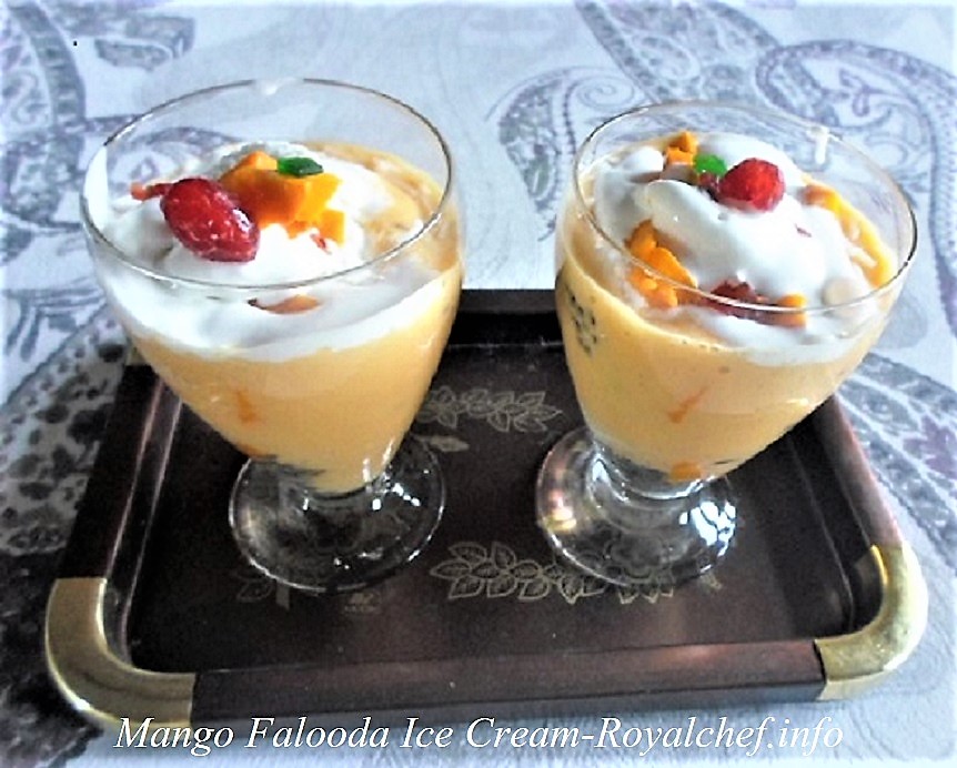 Tasty Mango Falooda Ice Cream