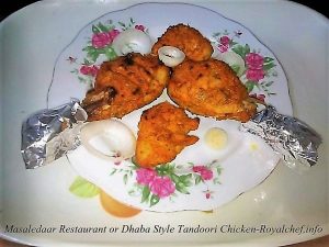 Masaledaar Restaurant or Dhaba Style Tandoori Chicken