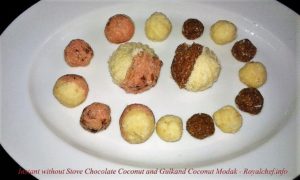 Maharashtrian Chocolate Coconut and Gulkand Coconut Modak 