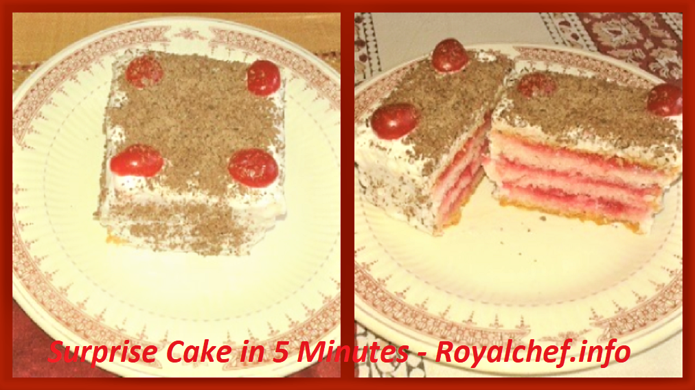 Make Surprise Cake in 5 Minutes