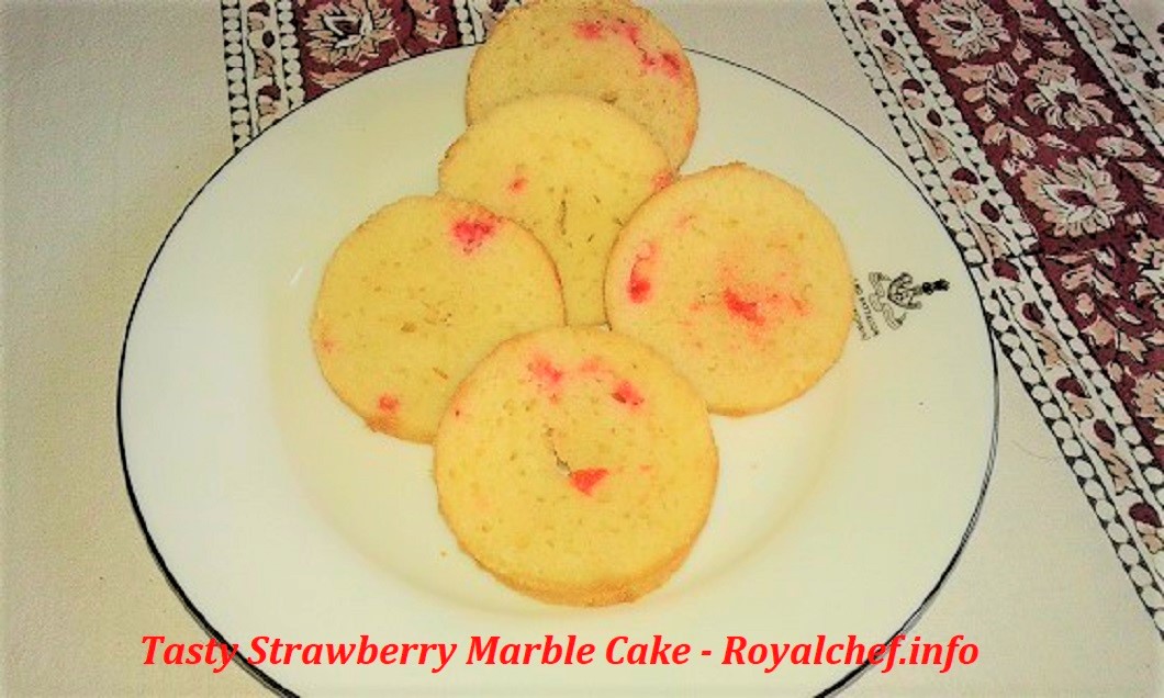 Tasty Strawberry Marble Cake