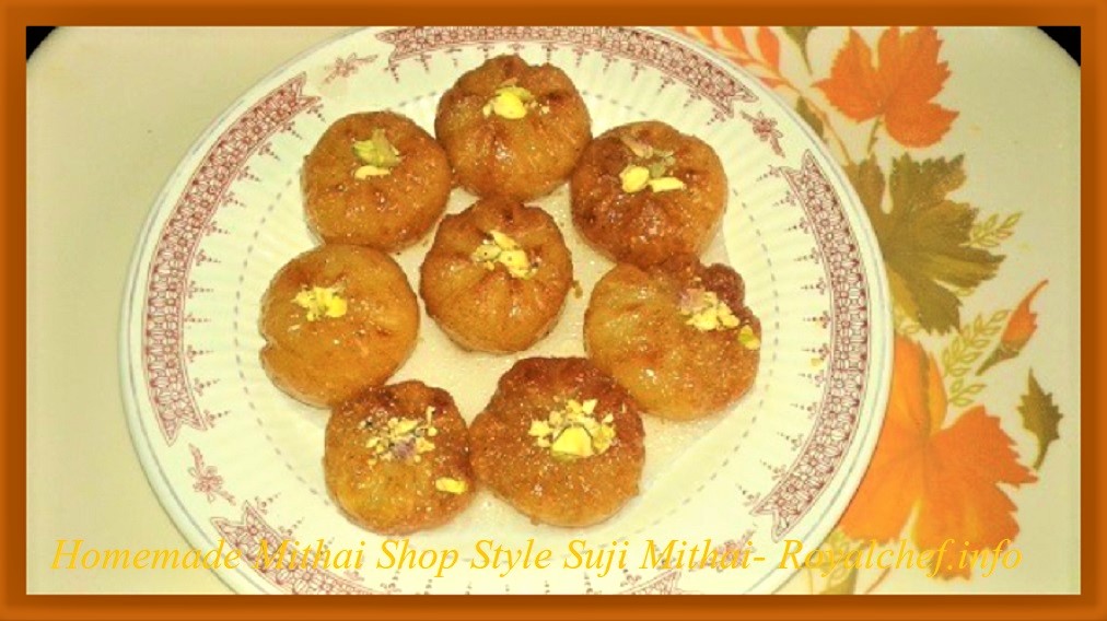 Homemade Mithai Shop Style Suji Mithai