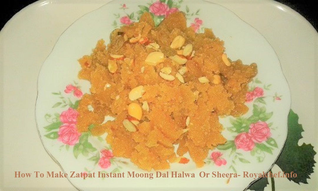 Quick Instant Moong Dal Halwa Or Sheera