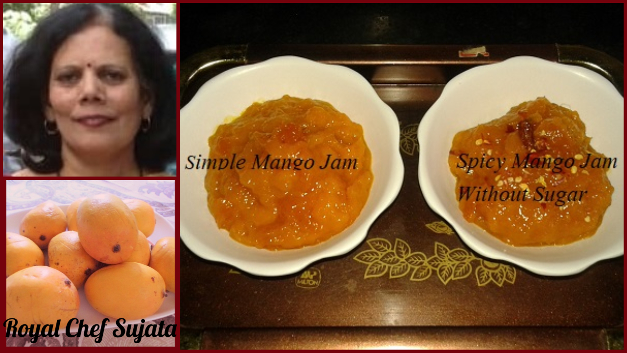 Home made Natural Simple Mango Jam And Spicy Mango Jam without Sugar Preservative And Colour