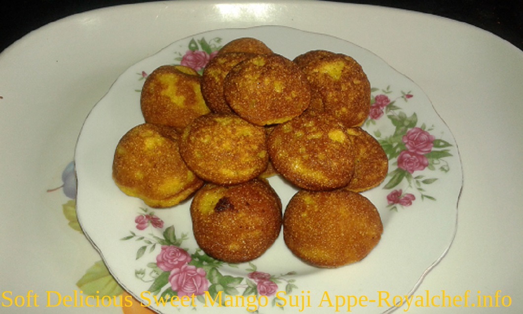 Soft Delicious Sweet Kesari Mango Suji Appe