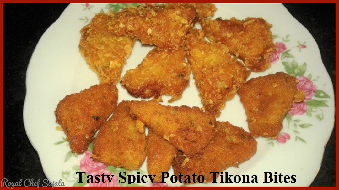 Tasty Crispy Potato Tikona Bites for Starter