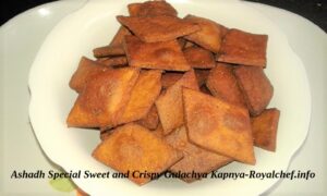 Maharashtrian Traditional Sweet and Crispy Gulachya Kapnya