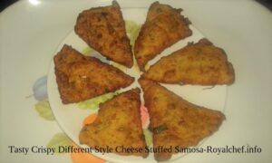 Tasty Crispy Different Style Cheese Stuffed Samosa 