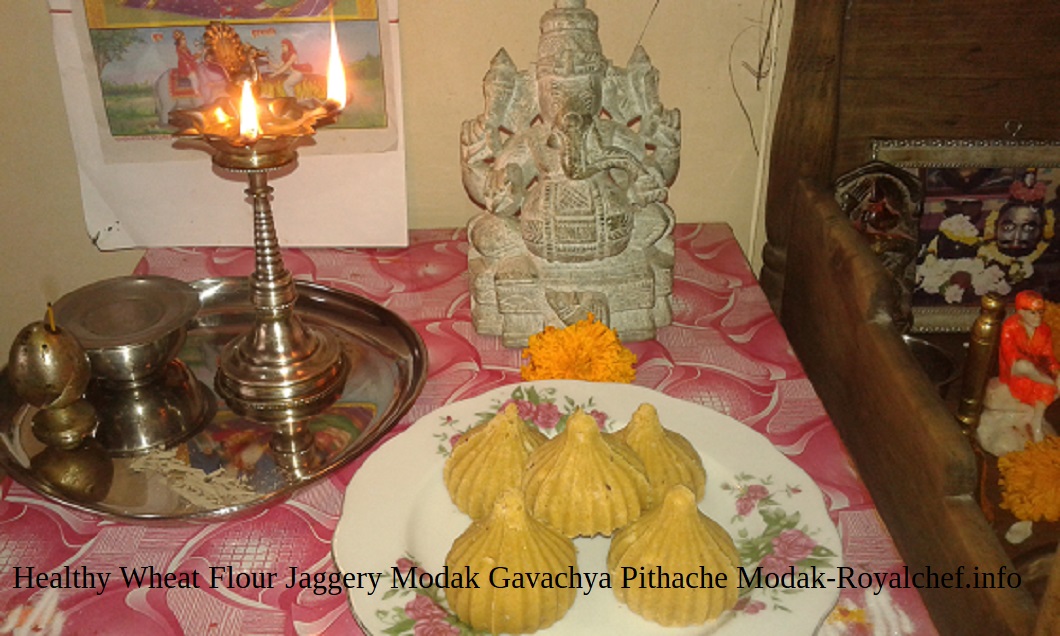 Healthy Wheat Flour Jaggery Modak Gavachya Pithache Modak