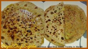 Nutritious Gajar-Mula Batata Paratha 