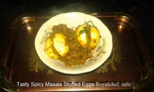 Tasty Spicy Masala Stuffed Eggs Recipe In Marathi