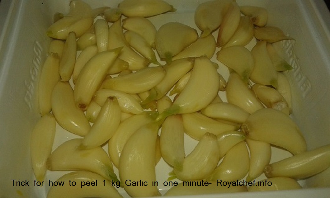 Trick for how to peel 1 kg Garlic in one minute